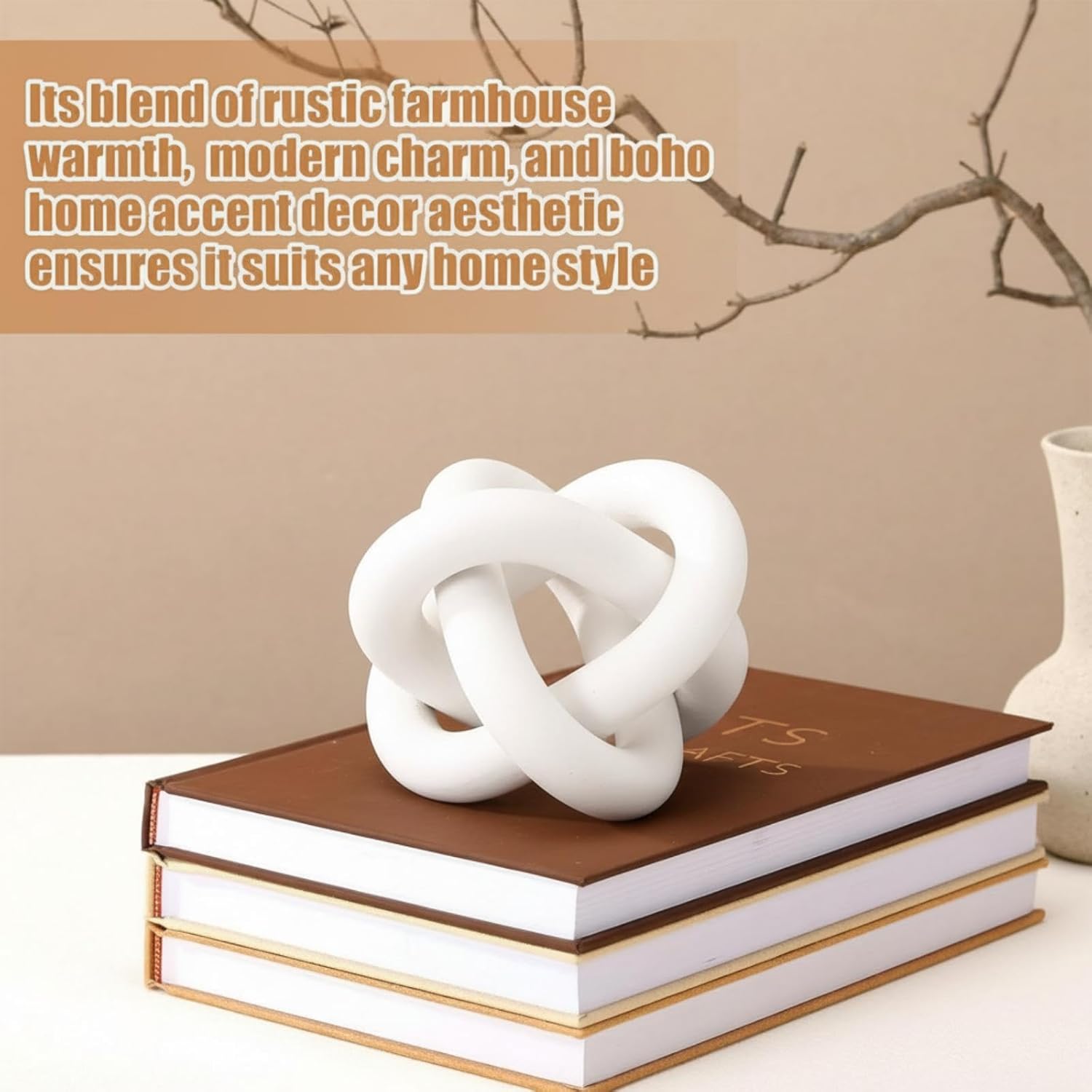 3 Link Wood Knot Decor