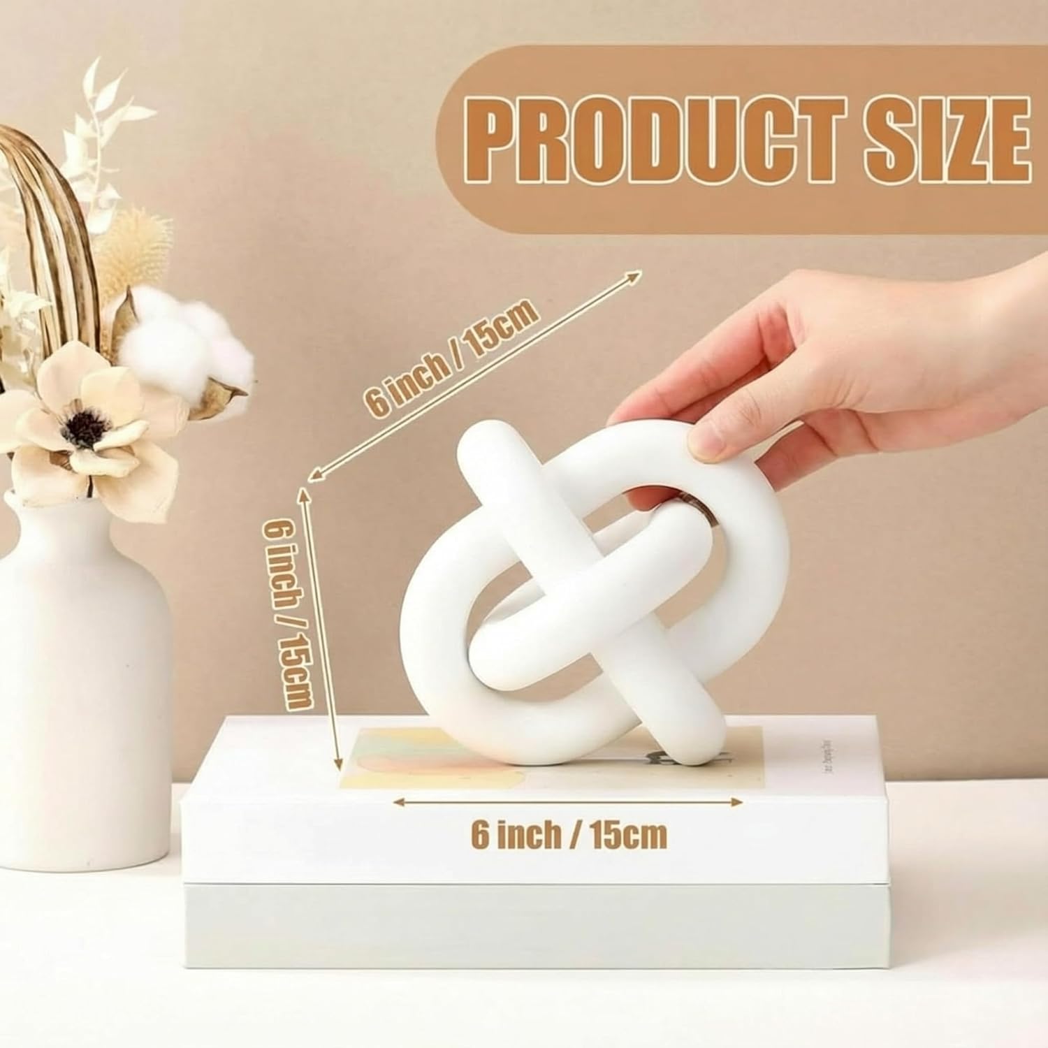 3 Link Wood Knot Decor