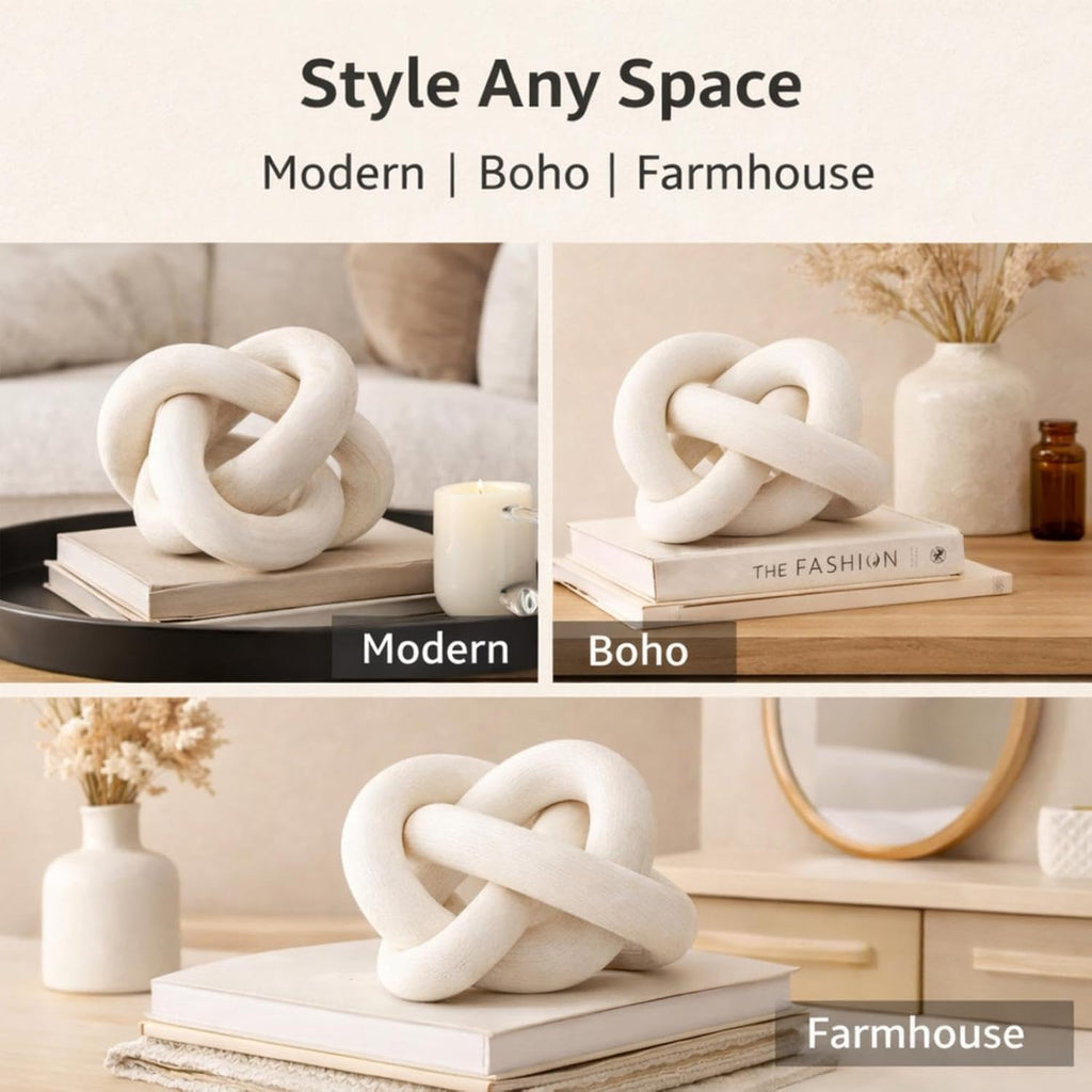 3 Link Wood Knot Decor