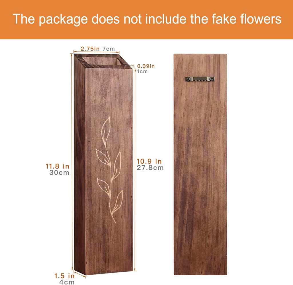 4 Pack Wood Indoor Wall Planter