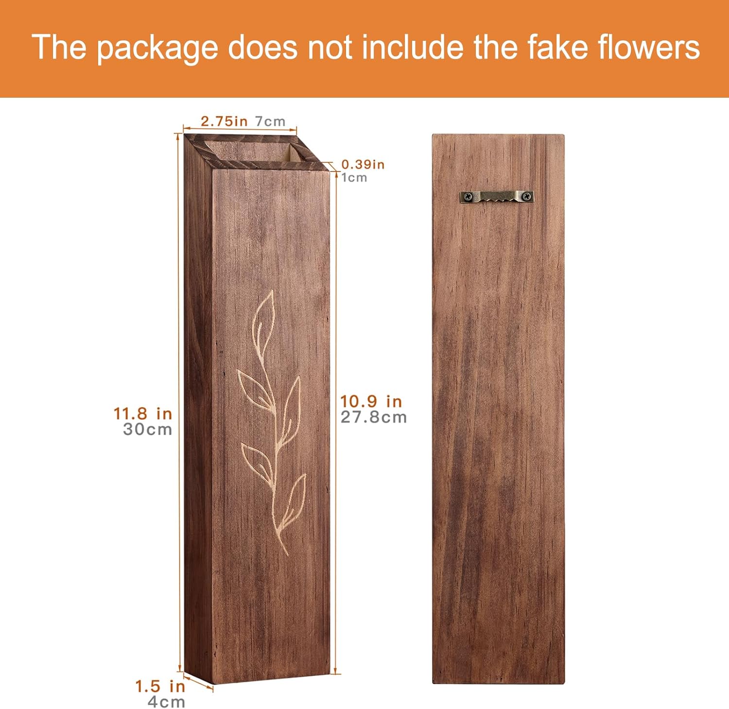 4 Pack Wood Indoor Wall Planter