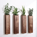 4 Pack Wood Indoor Wall Planter